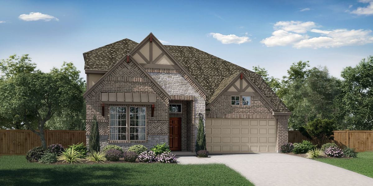 Representative exterior photo of a completed home built from the Richardson by Pacesetter Homes in Creekview Meadows, Pilot Point, TX (Image 22).