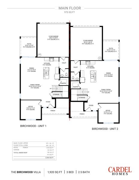 Main Floor:Birchwood - Two Story Villa Main Floor:Birchwood - Two Story Villa