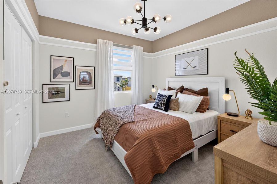 Furnished interior view inside a new home in Acacia Groves, Miami (Image 11).
