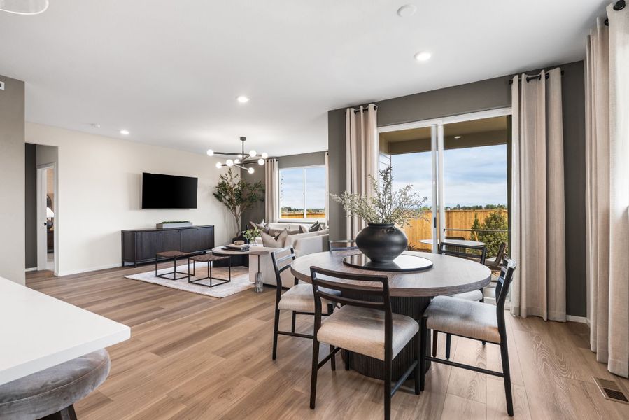 Representative furnished interior of a home built from the Highgate by Pulte Homes in Murata Farms, Fort Lupton (Image 17). Representative furnished interior of a home built from the Highgate by Pulte Homes in Murata Farms, Fort Lupton (Image 17).