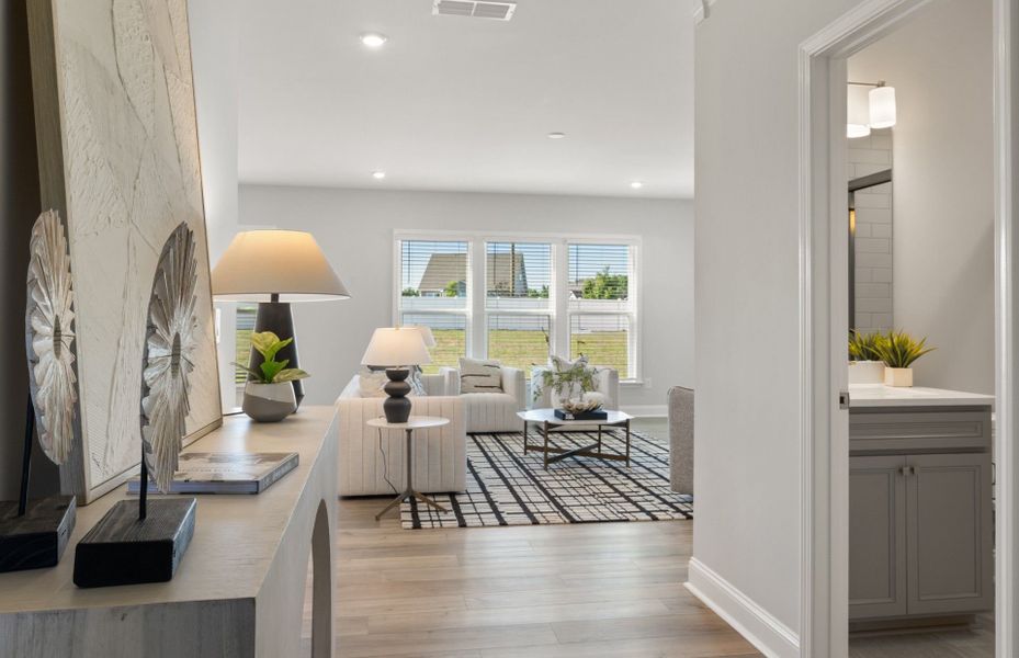Representative furnished interior of a home built from the Mercer by Pulte Homes in Mailman Post, Knightdale (Image 8).