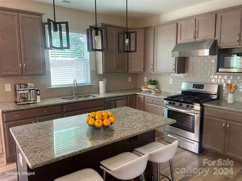 Elegant Kitchen with Island and Subway