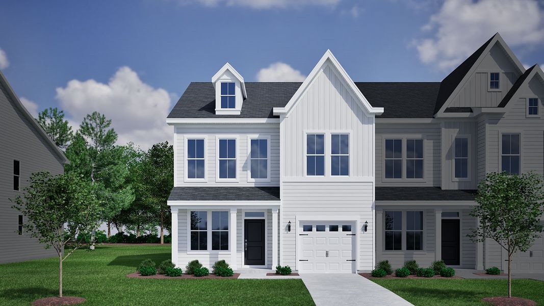 Representative exterior photo of a completed home built from the Hyacinth - Vanguard Collection by Mungo Homes in Avenue One, Castle Hayne, NC (Image 17).