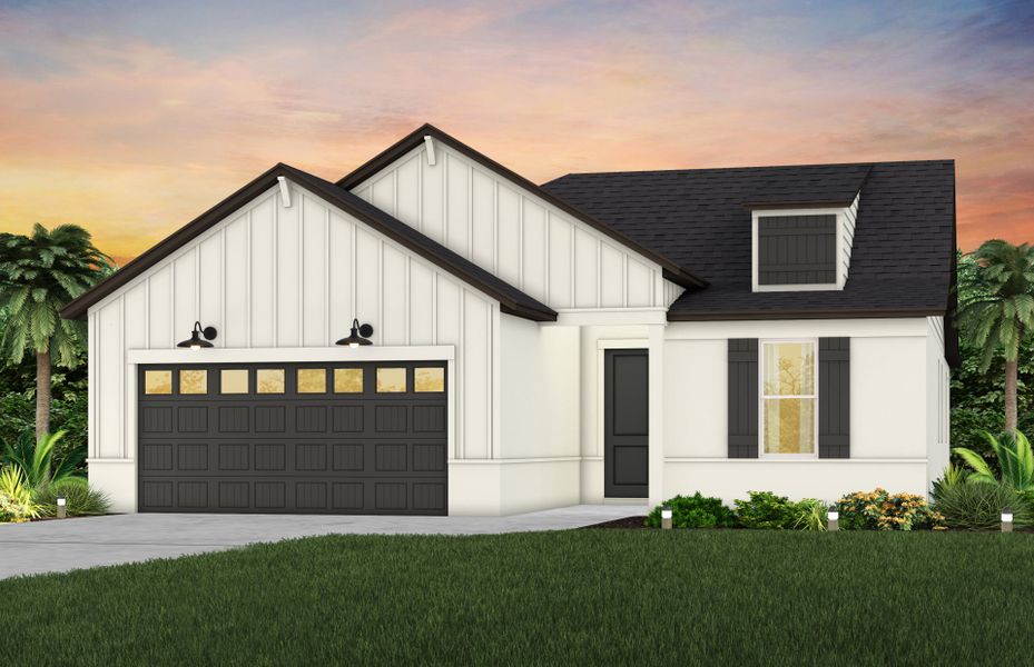 Representative exterior photo of a completed home built from the Mystique by Pulte Homes in Seaire, Parrish, FL (Image 1). Representative exterior photo of a completed home built from the Mystique by Pulte Homes in Seaire, Parrish, FL (Image 1).