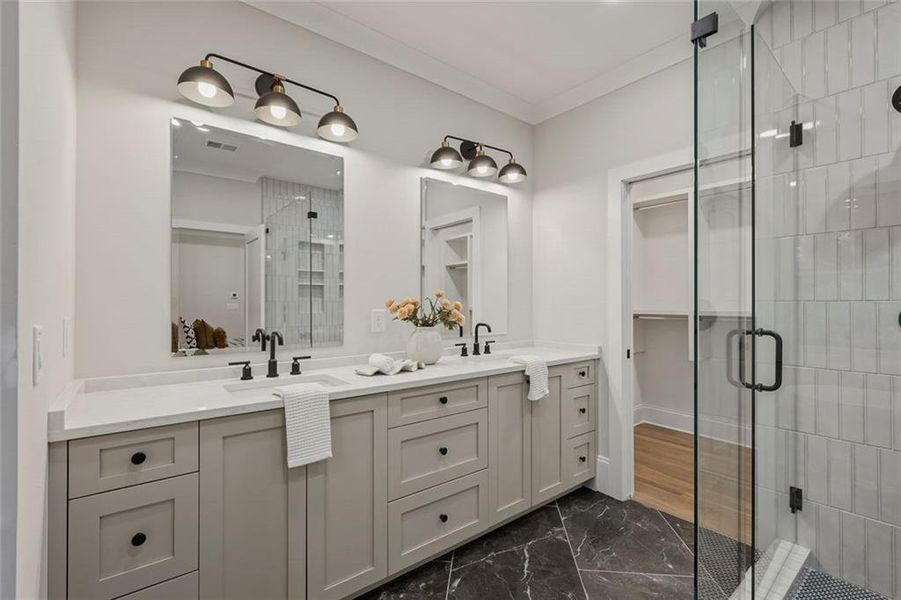 Furnished interior view inside a new home in , Atlanta (Image 9).