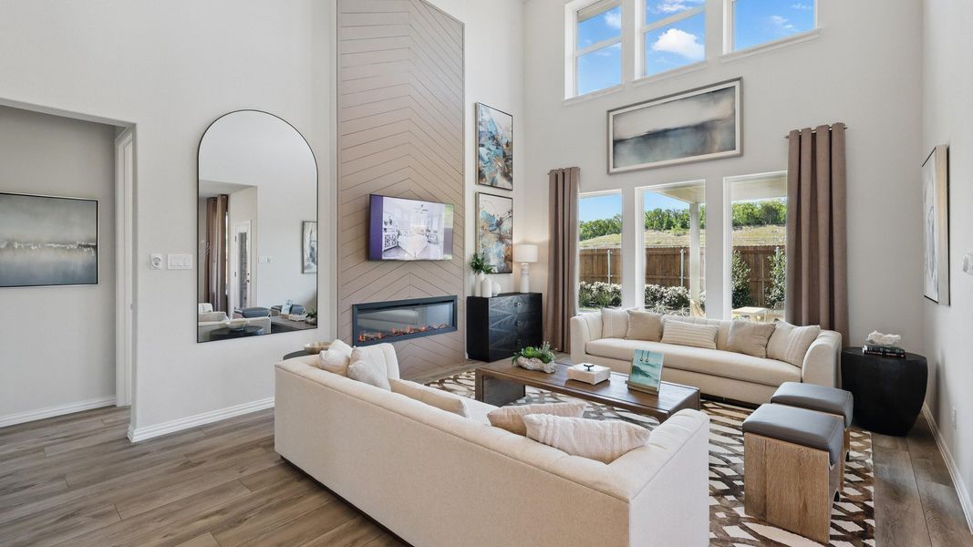 Representative furnished interior of a home built from the Rosewood by Brightland Homes in Green Oaks Preserve, Arlington (Image 9).