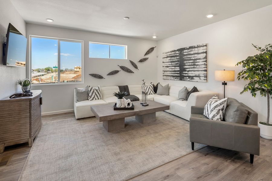 Furnished interior view inside a new home in Sugar Mill Village, Longmont (Image 15). Furnished interior view inside a new home in Sugar Mill Village, Longmont (Image 15).