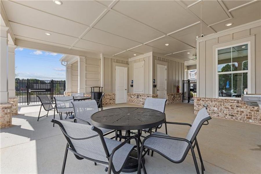 Exterior details and patio area of a home in , Dacula (Image 34).