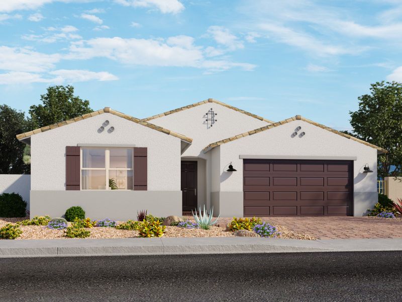Representative exterior photo of a completed home built from the Kellen by Meritage Homes in Paloma Creek - Signature Series, Surprise, AZ (Image 1).