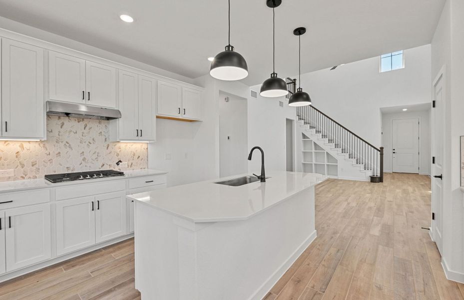 Furnished interior view inside a new home in Wolf Ranch, Georgetown (Image 10).