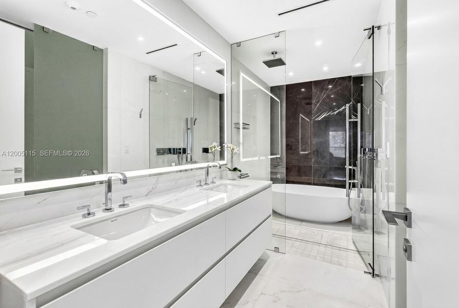 Furnished interior view inside a new home in Aston Martin Residences, Miami (Image 5).