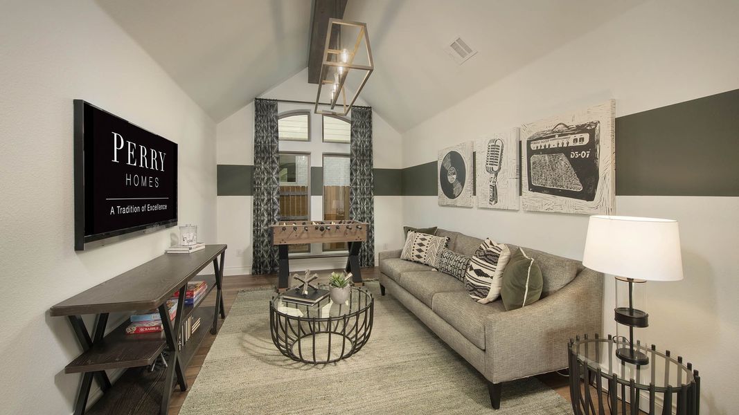Furnished interior view inside a new home in Meadows of Mill Creek, Seguin (Image 56).