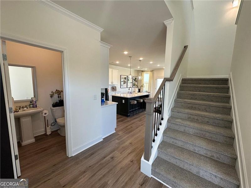 Furnished interior view inside a new home in Mulberry Summit, Flowery Branch (Image 14). Furnished interior view inside a new home in Mulberry Summit, Flowery Branch (Image 14).
