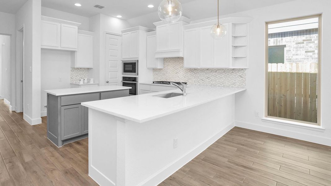 Furnished interior view inside a new home in Amira 45', Tomball (Image 4). Furnished interior view inside a new home in Amira 45', Tomball (Image 4).