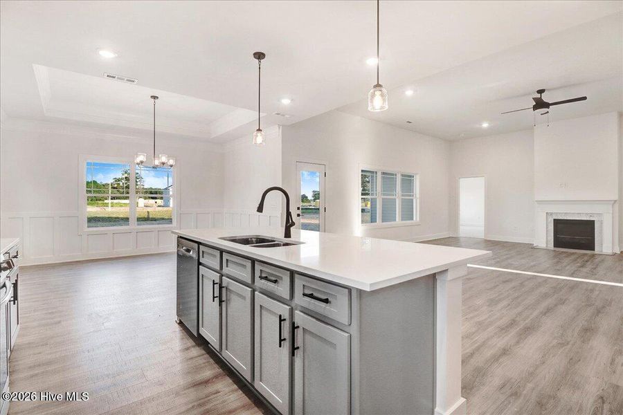 Furnished interior view inside a new home in Wood Creek, Leland (Image 6).