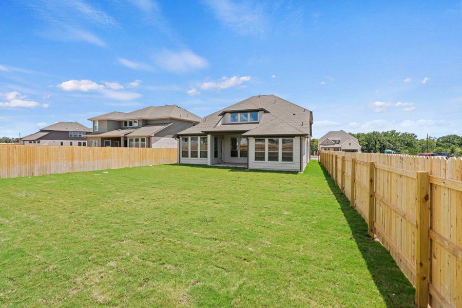 Rear of Home and Private Backyard