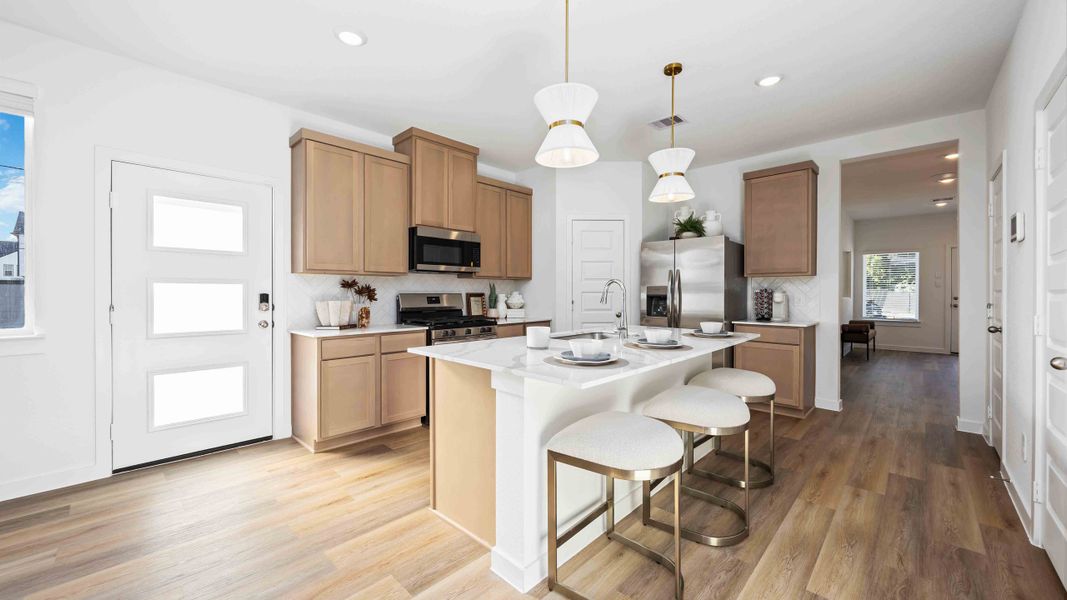 Furnished interior view inside a new home in Wheatley Oaks, Houston (Image 3). Furnished interior view inside a new home in Wheatley Oaks, Houston (Image 3).