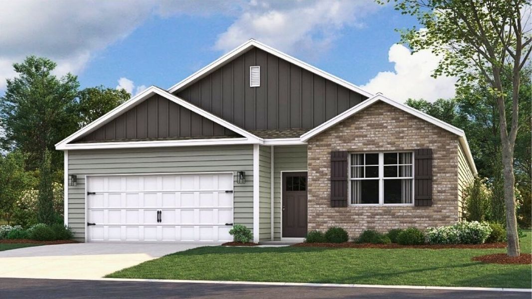 Representative exterior photo of a completed home built from the Cali by D.R. Horton in Beechwood Meadows, Johnson City, TN (Image 2).