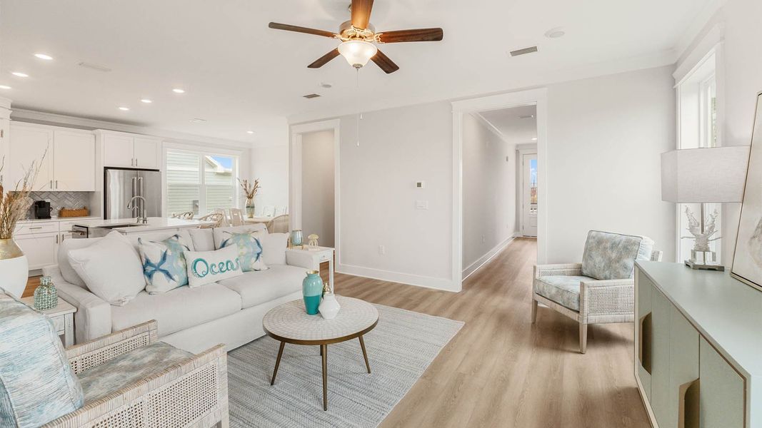 Furnished interior view inside a new home in Redfish Cove at Cape San Blas, Port Saint Joe (Image 10).