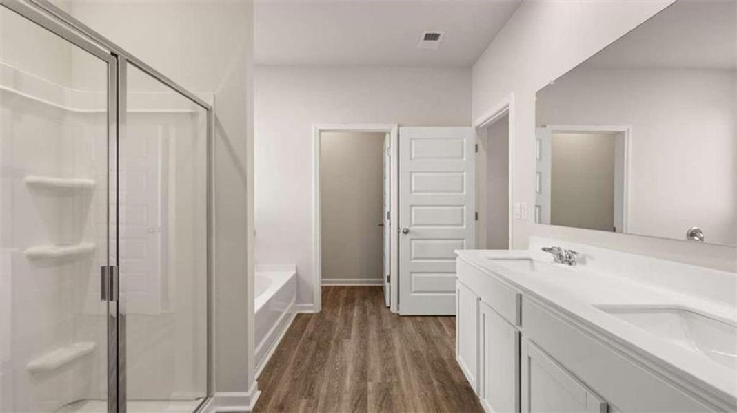 Furnished interior view inside a new home in Preserve at Dove Creek, Statham (Image 12).