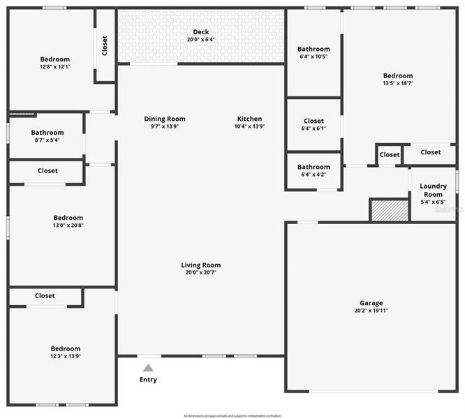 2D floor plan layout of this home in , Ocala, FL (Image 5). 2D floor plan layout of this home in , Ocala, FL (Image 5).