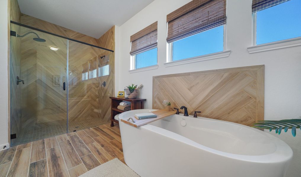 Owner's luxury bath with tub