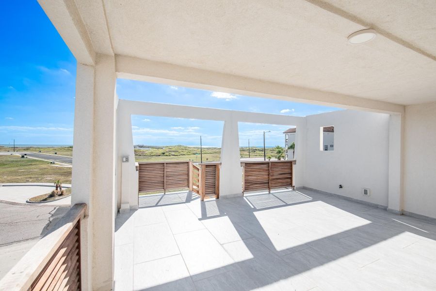 Exterior details and patio area of a home in , Port Aransas (Image 20).