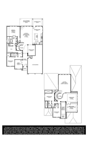 2D floor plan layout of this home in Two Step Farm, Montgomery, TX (Image 2).