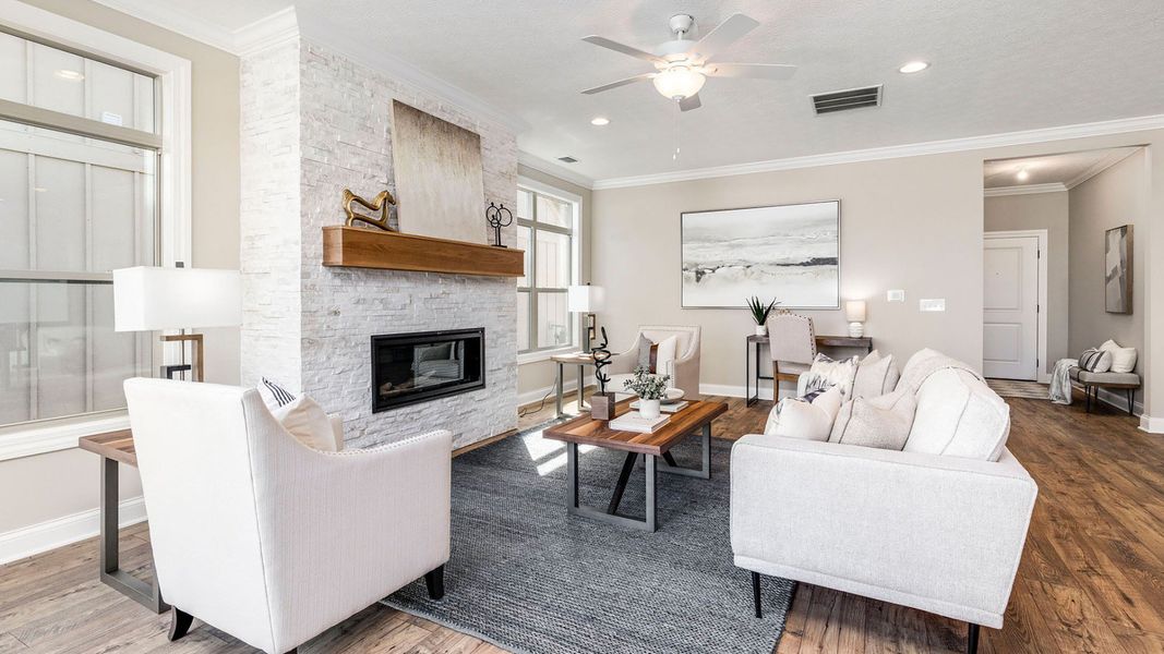 Representative furnished interior of a home built from the Capri by Epcon Communities in The Courtyards at Oak Grove, Durham (Image 12).