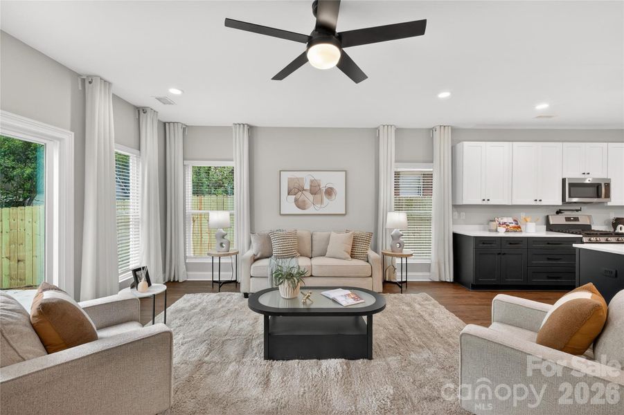 Furnished interior view inside a new home in , Charlotte (Image 8).