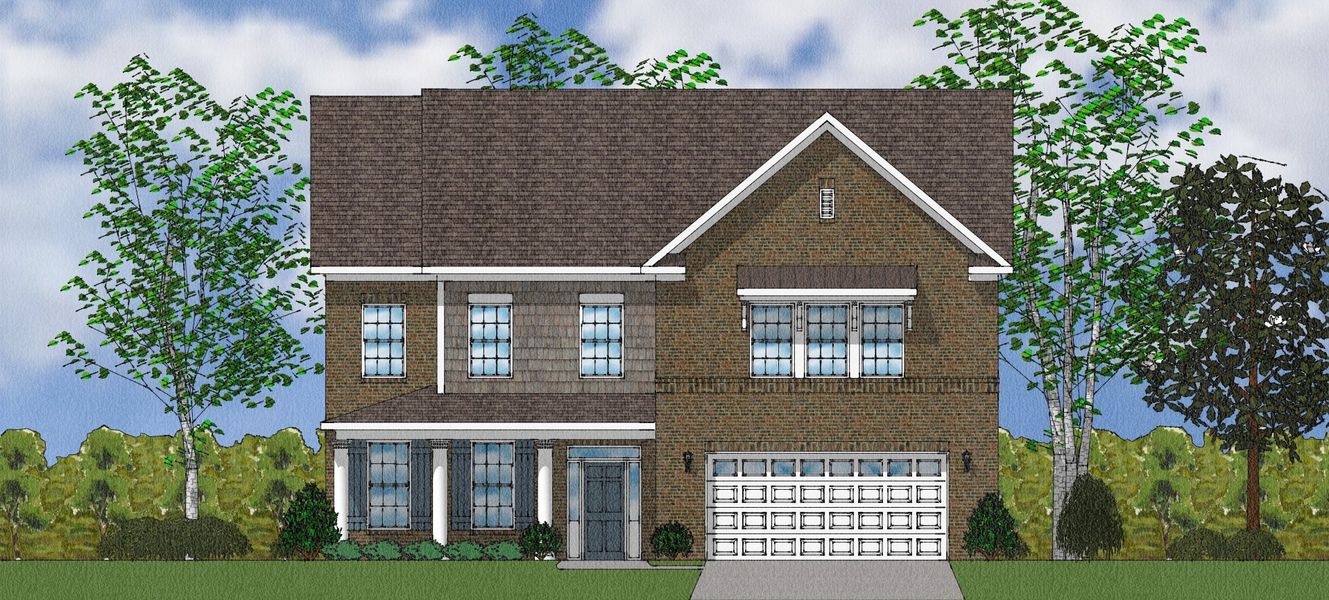 Representative exterior photo of a completed home built from the Cushing II - Elite Collection by Mungo Homes in Suter Estates, Easley, SC (Image 18).