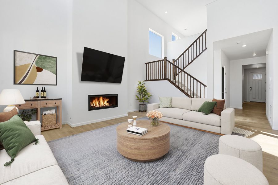 Furnished interior view inside a new home in Trailstone, Arvada (Image 4).