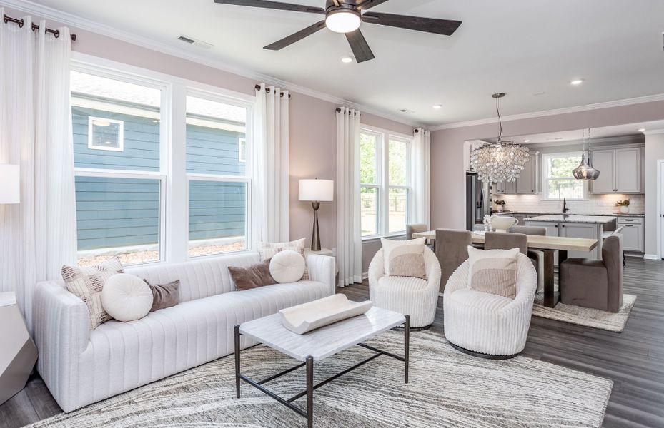 Representative furnished interior of a home built from the Compass by Del Webb in Del Webb at Chatham Park, Pittsboro (Image 5).