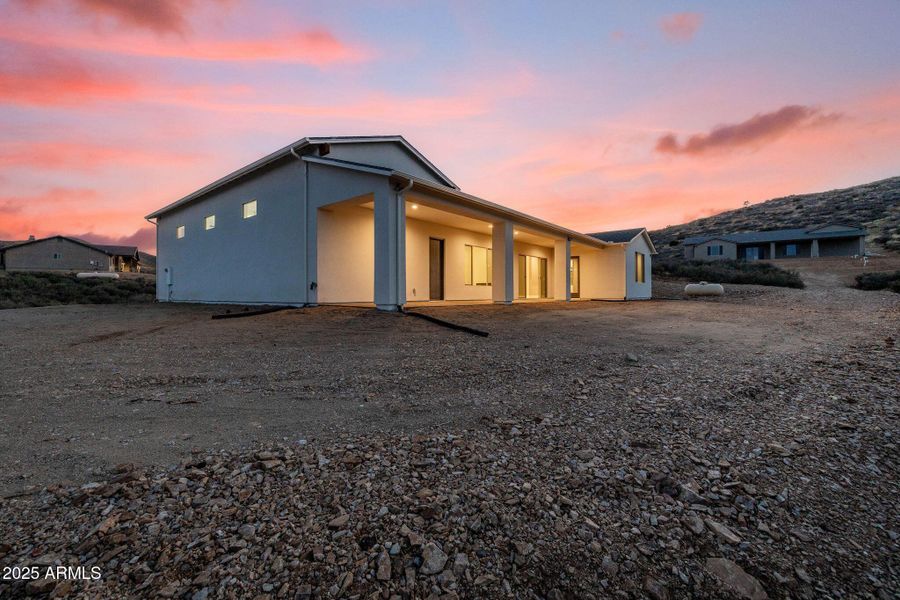 Backyard twilight shot