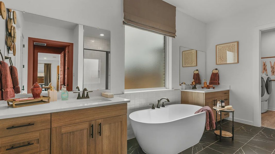 Representative furnished interior of a home built from the Madison by Chesmar Homes in Nolina, Georgetown (Image 22).