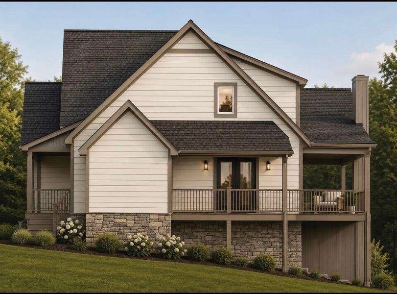 Front exterior of a new home in , Ellijay, GA, highlighting curb appeal (Image 7).