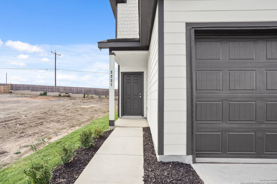 Exterior details and patio area of a home in Katzer Ranch, Converse (Image 3).