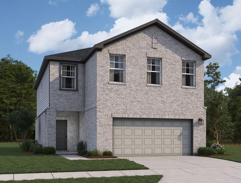 Representative exterior photo of a completed home built from the Discovery by Starlight Homes in Vida Mar, League City, TX (Image 2). Representative exterior photo of a completed home built from the Discovery by Starlight Homes in Vida Mar, League City, TX (Image 2).
