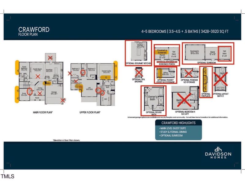 2D floor plan layout of this home in Laneridge Estates, Raleigh, NC (Image 2).