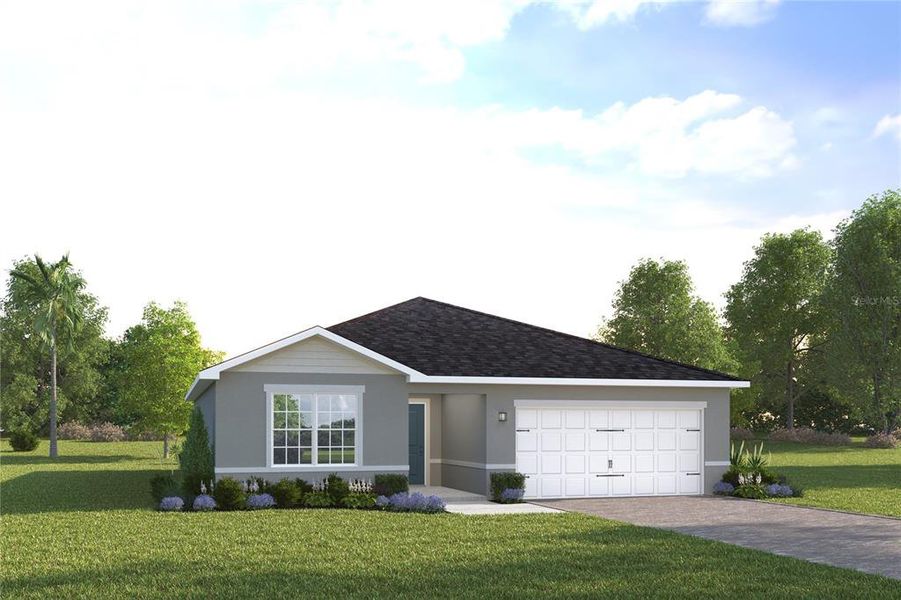 Front exterior of a new home in Brooks Landing, Titusville, FL, highlighting curb appeal (Image 1). Front exterior of a new home in Brooks Landing, Titusville, FL, highlighting curb appeal (Image 1).