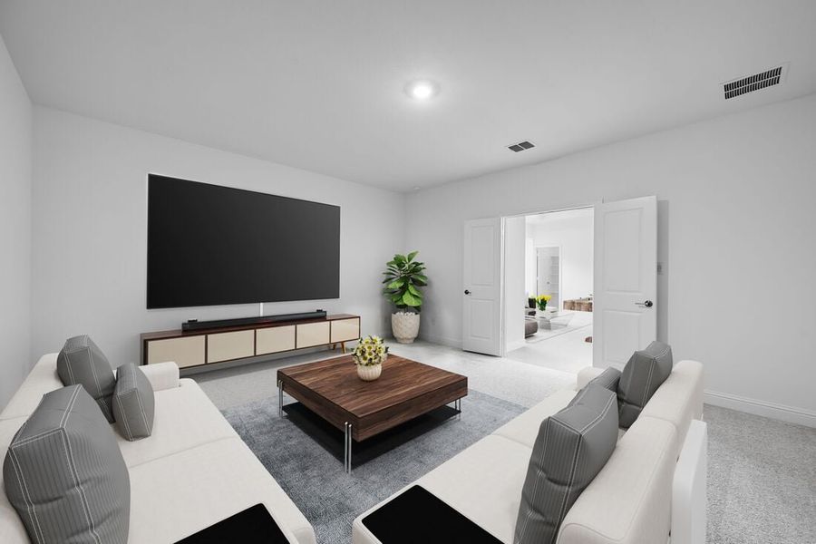 Representative furnished interior of a home built from the Ruby by Taylor Morrison in The Ridge at Northlake, Argyle (Image 12).