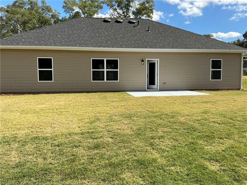 Exterior details and patio area of a home in Park Place, Bowdon (Image 2). Exterior details and patio area of a home in Park Place, Bowdon (Image 2).