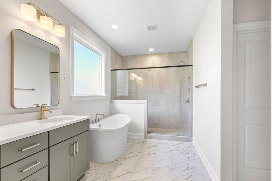 Furnished interior view inside a new home in K. Hovnanian's® Four Seasons at Lakes of Cane Bay, Summerville (Image 8).
