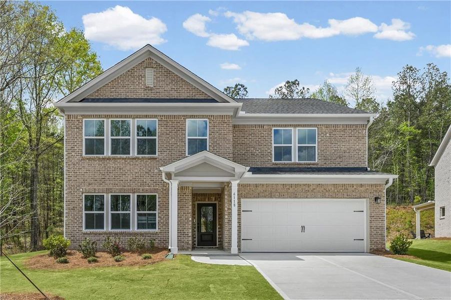 Front exterior of a new home in Briar Creek, Atlanta, GA, highlighting curb appeal (Image 1). Front exterior of a new home in Briar Creek, Atlanta, GA, highlighting curb appeal (Image 1).