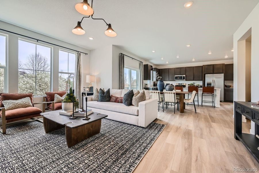 Furnished interior view inside a new home in Riano Ridge, Loveland (Image 7). Furnished interior view inside a new home in Riano Ridge, Loveland (Image 7).