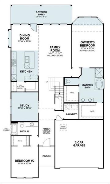 2D floor plan layout of this home in Lilyana, Celina, TX (Image 3).