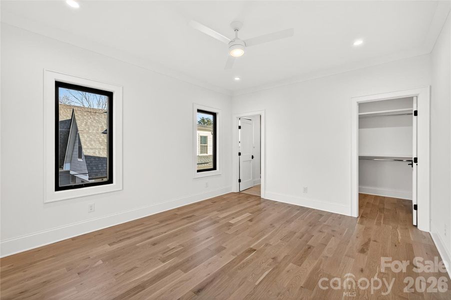 4th Bedroom on Upper Level. Door on left leads to In-suite Bath, door on right is walk-in closet.