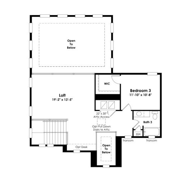 2D floor plan layout for the Orchid by Kolter Homes in NatureWalk at Watersound Origins, Inlet Beach, FL (Image 6).