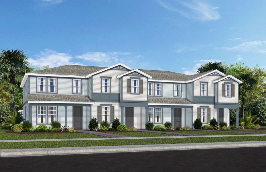 Front exterior of a new home in Lakehaven Estates, Clermont, FL, highlighting curb appeal (Image 1). Front exterior of a new home in Lakehaven Estates, Clermont, FL, highlighting curb appeal (Image 1).