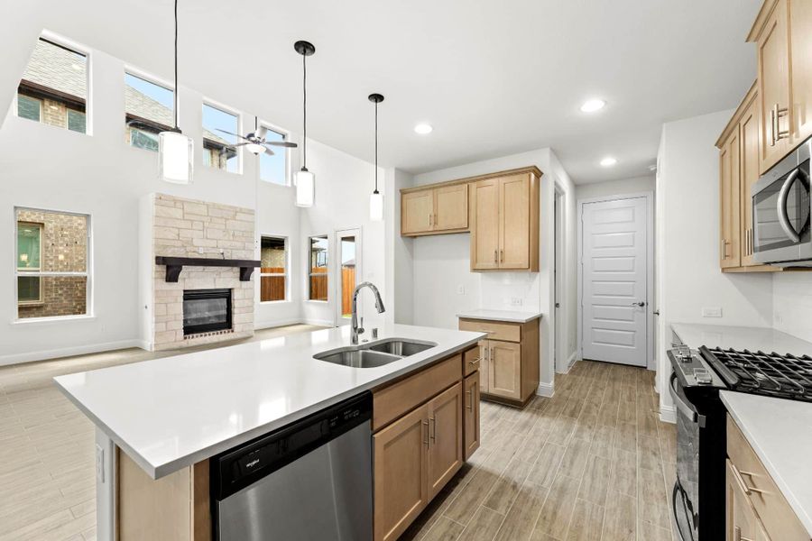 Representative furnished interior of a home built from the Willow by UnionMain Homes in Edgewater, Fate (Image 9).
